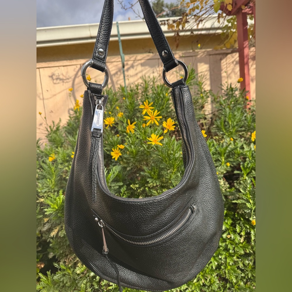 Michael Kors Black Leather Hobo Shoulder Bag